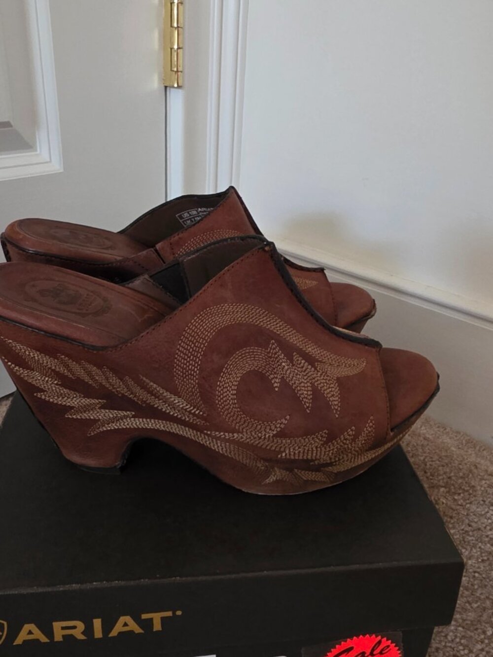 Ariat Summerside clogs, brown, size 10 - Picture 3 of 6